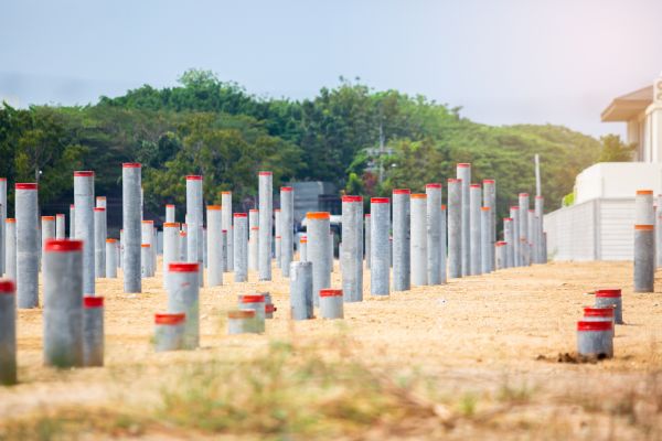 Concrete Pile Installation in Mandeville
